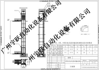 往复式垂直输送机技术方案